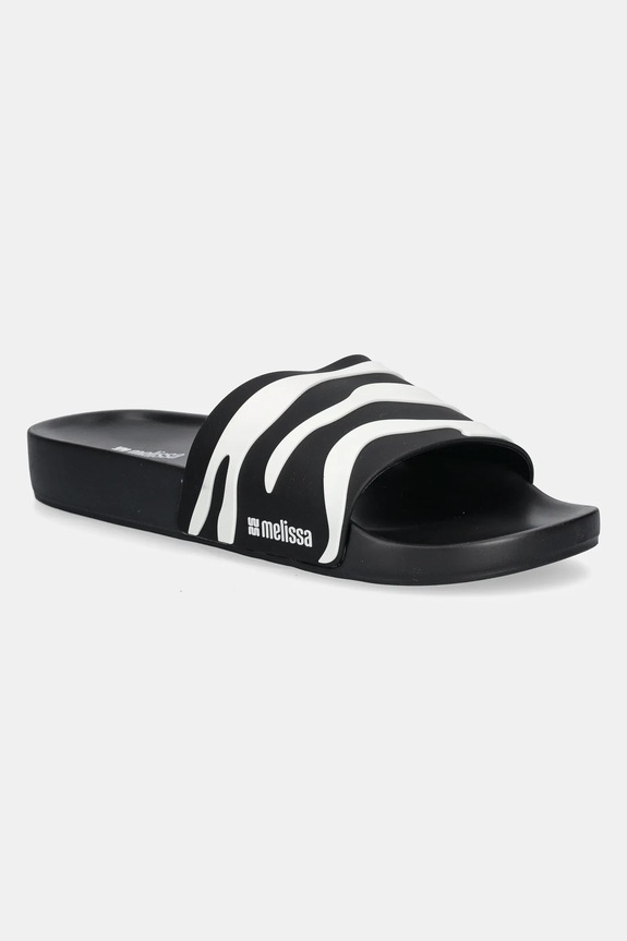 Šľapky Melissa MELISSA ANIMAL PRINT SLIDE AD plochý čierna M.36097.BG889