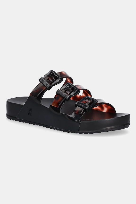 Παντόφλες Melissa MELISSA COZY STRIPES AD φλατ μαύρο M.35943.BC962