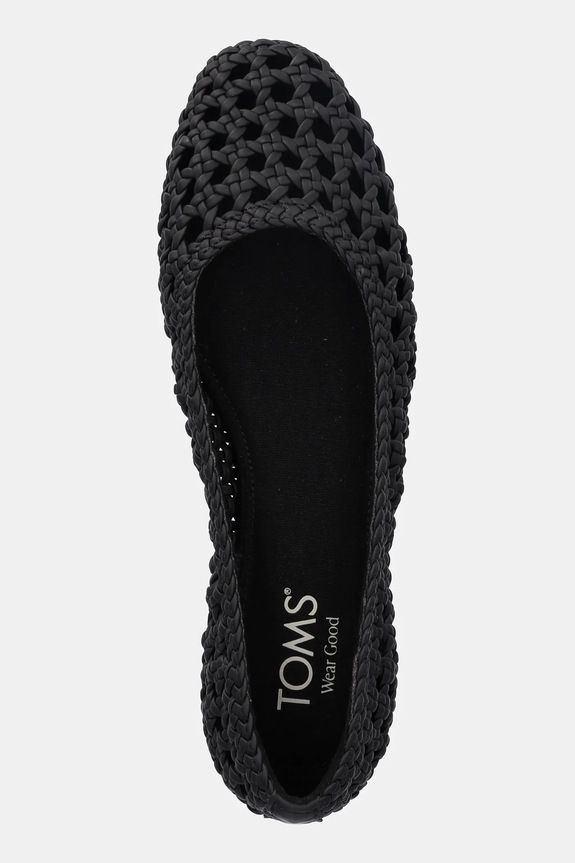 Toms balerini BLACK WOVEN BASKET negru 10022017