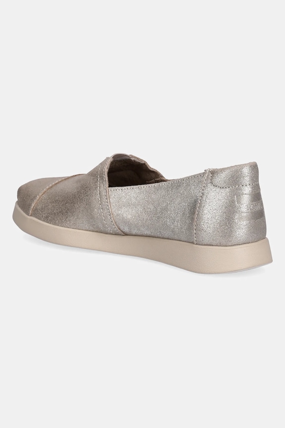 Παπούτσια Εσπαντρίγιες Toms CHAMPAGNE METALLIC SUEDE 10021548 ασημί