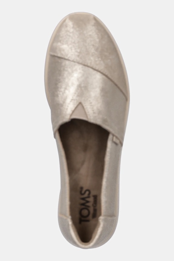 Εσπαντρίγιες Toms CHAMPAGNE METALLIC SUEDE ασημί 10021548