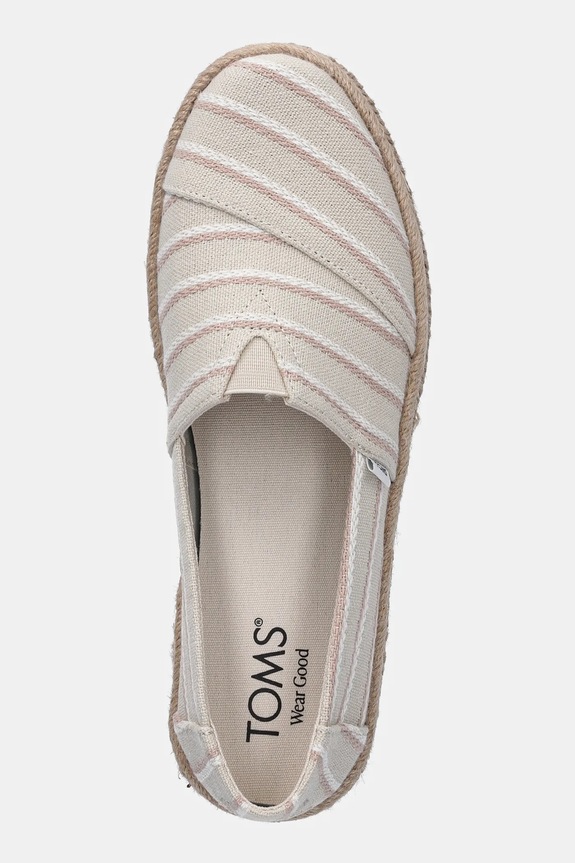 Эспадрильи Toms NATURAL WOVEN STRIPES бежевый 10021816