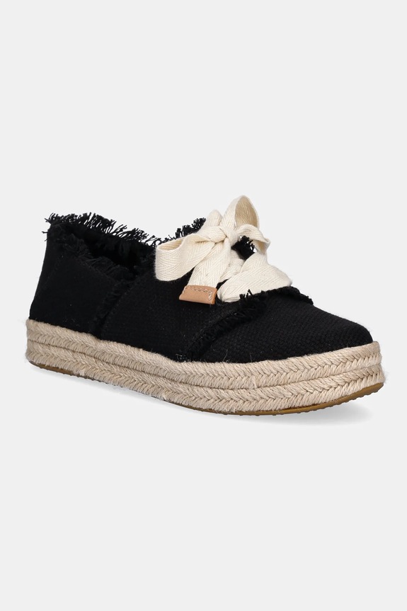 Toms sportcipő BEACHSIDE WOVEN/FRAY lapos fekete 10021856