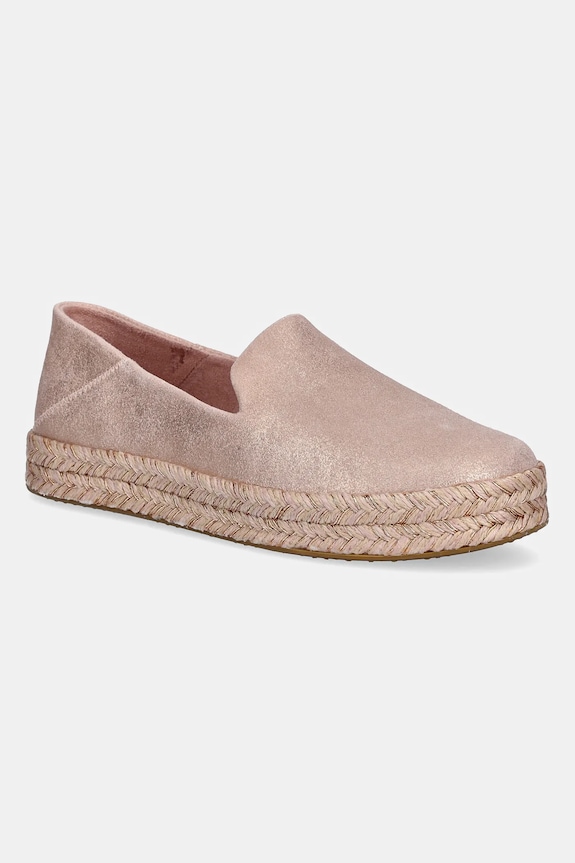Toms espadrillas PALE ROSE METALLIC SUEDE tessile rosa 10021868