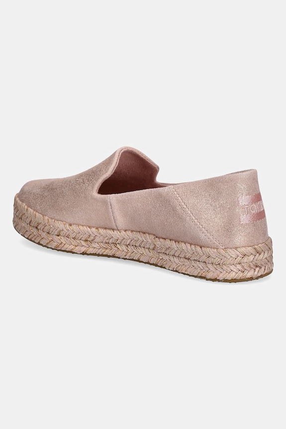 Scarpe Toms espadrillas PALE ROSE METALLIC SUEDE 10021868 rosa