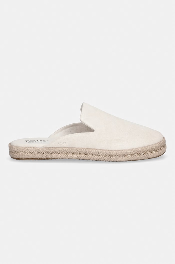 Toms papuci pentru femei, din piele întoarsă LIGHT SAND SUEDE 10021874 bej SS26