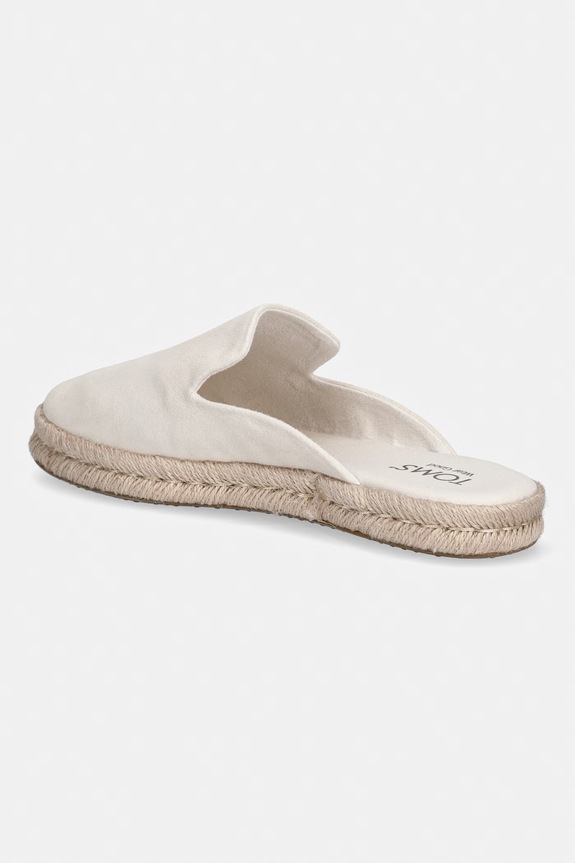 Încălțăminte Toms papuci pentru femei, din piele întoarsă LIGHT SAND SUEDE 10021874 bej