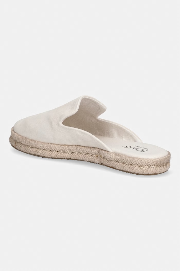 Încălțăminte Toms papuci pentru femei, din piele întoarsă LIGHT SAND SUEDE 10021874 bej
