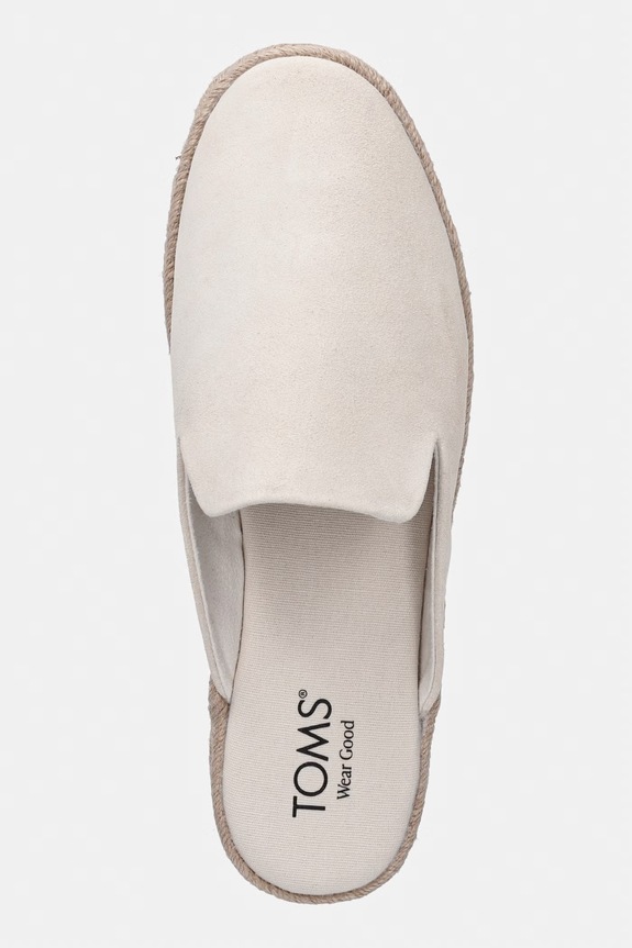 Toms papuci pentru femei, din piele întoarsă LIGHT SAND SUEDE bej 10021874