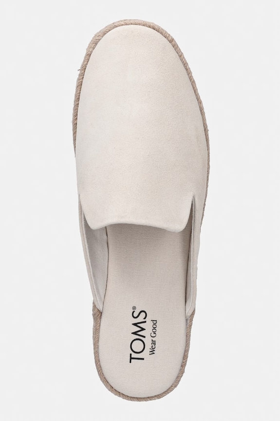 Toms papuci pentru femei, din piele întoarsă LIGHT SAND SUEDE bej 10021874