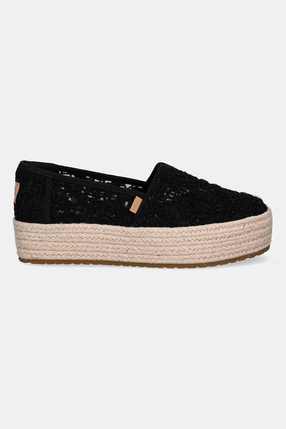 Espadrile Toms CROCHET LACE 10021913 črna SS25