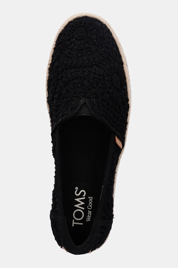 Espadrile Toms CROCHET LACE črna 10021913
