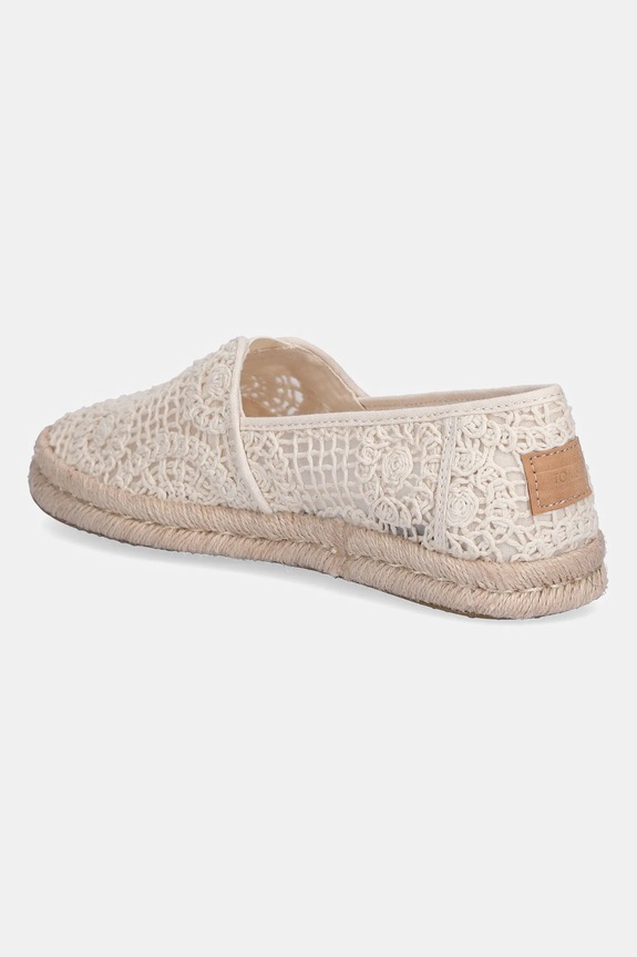 Încălțăminte Toms espadrile CROCHET LACE 10021941 bej