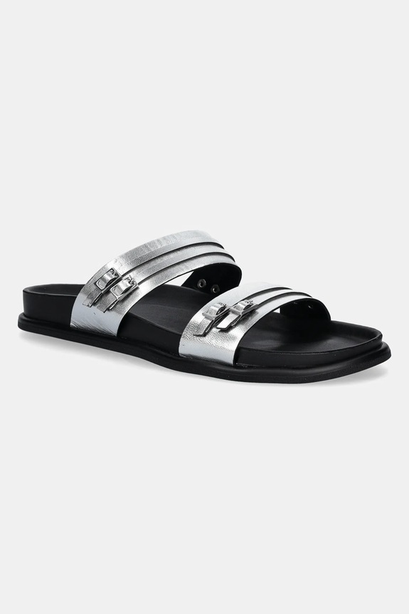 Kožené šľapky Vagabond Shoemakers EFFIE usňová koža strieborná 5922.383.79