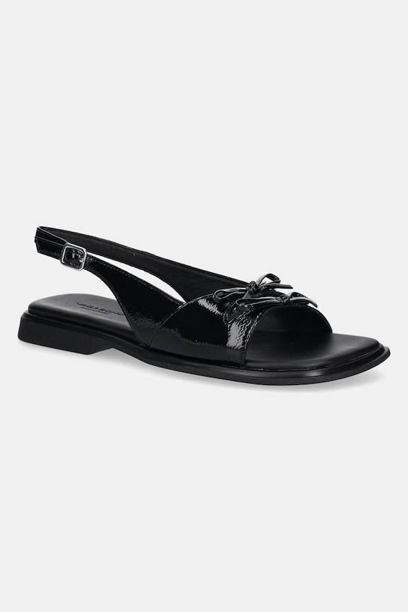 Vagabond Shoemakers sandały skórzane IZZY płaski czarny 5913.160.20