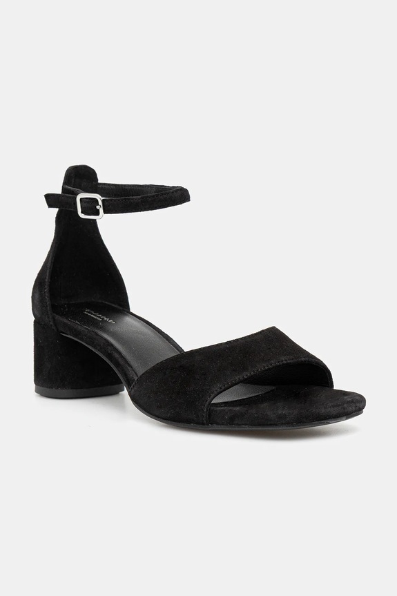 Vagabond Shoemakers sandały zamszowe PIPER słupek czarny 5921.040.20