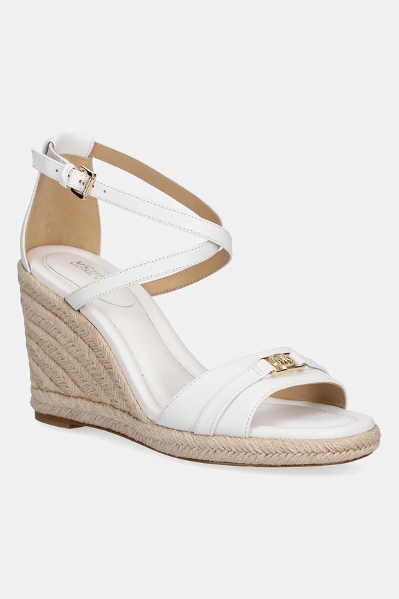 Kožne sandale MICHAEL Michael Kors Mandy iznad 8 cm bijela 40R5MAMS2L.085