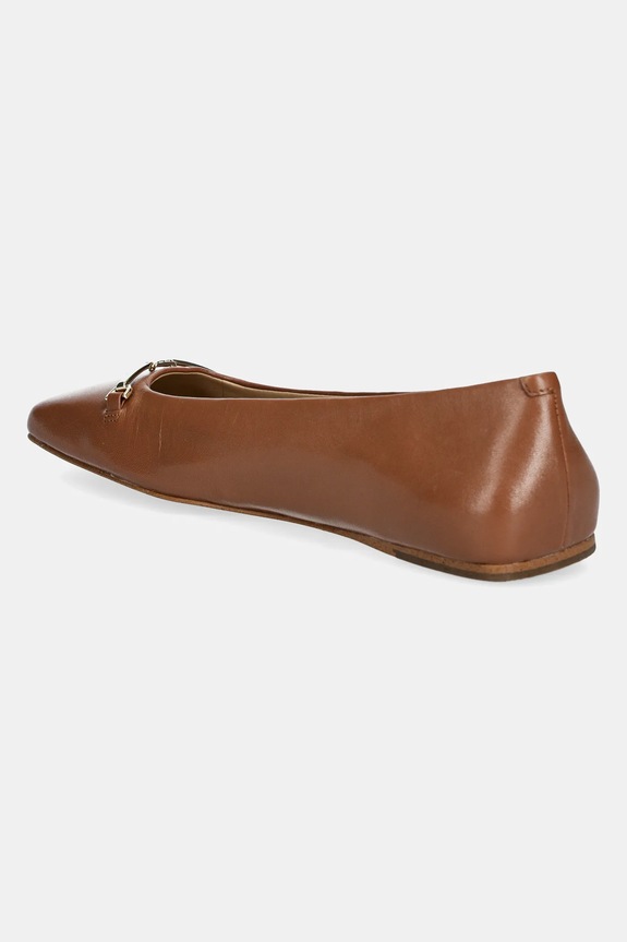 Obuwie MICHAEL Michael Kors baleriny skórzane Lena 40S5LEFP1L.230 brązowy