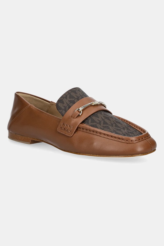 MICHAEL Michael Kors mocasini Lena imitatie de piele lacuita maro 40S5LEFP2B.227