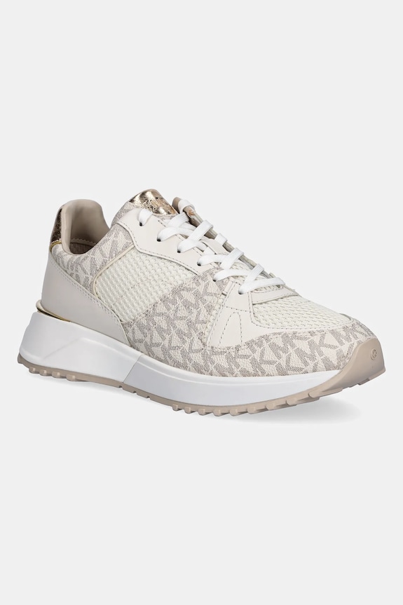 Tenisice MICHAEL Michael Kors Jaime imitacija zrnate kože bež 43S5JMFS1B.170