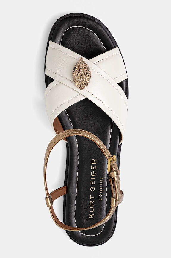 Kurt Geiger London sandały Orson Cross Flat Sandal beżowy 4369344309.BONECOMB