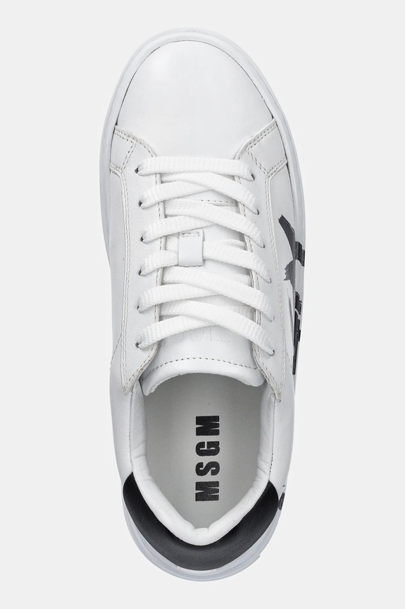 MSGM sneakersy skórzane biały 3841MDS506.924.01
