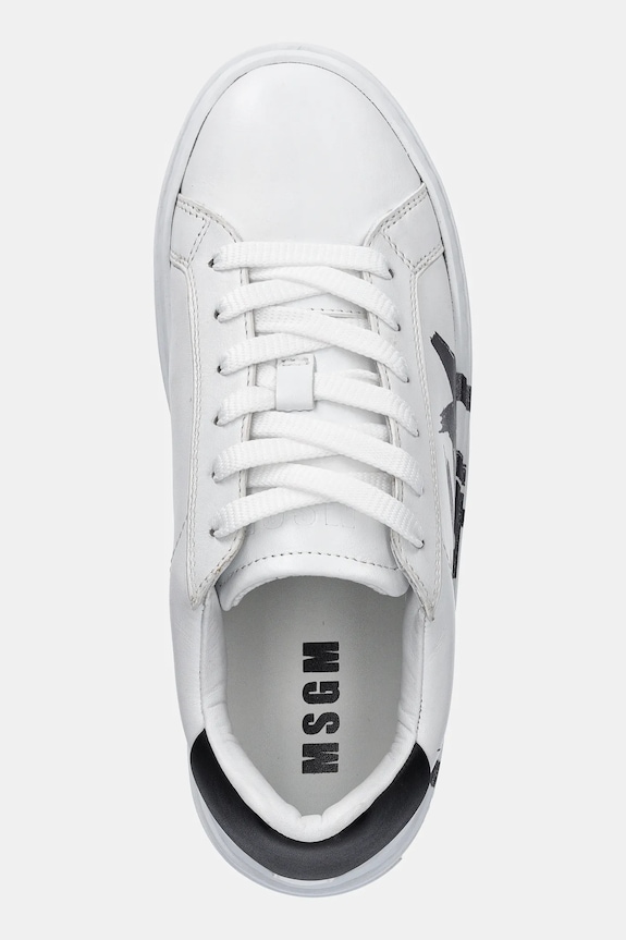 MSGM sneakersy skórzane biały 3841MDS506.924.01