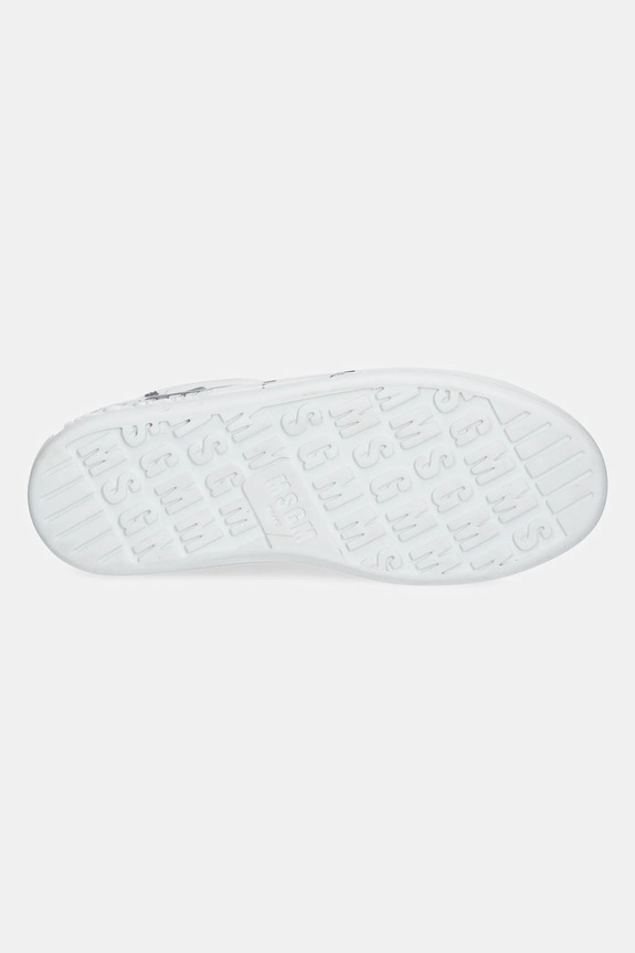 MSGM sneakersy skórzane 3841MDS506.924.01 biały