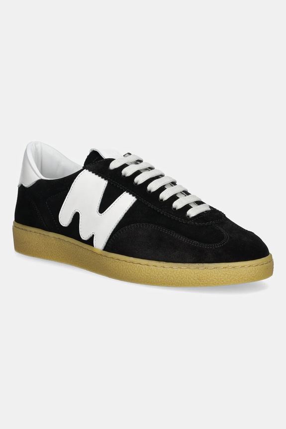 Semišové tenisky MSGM usňová koža čierna 3841MDS021.522.99