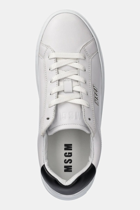 MSGM sneakersy skórzane biały 3841MDS506.787.01