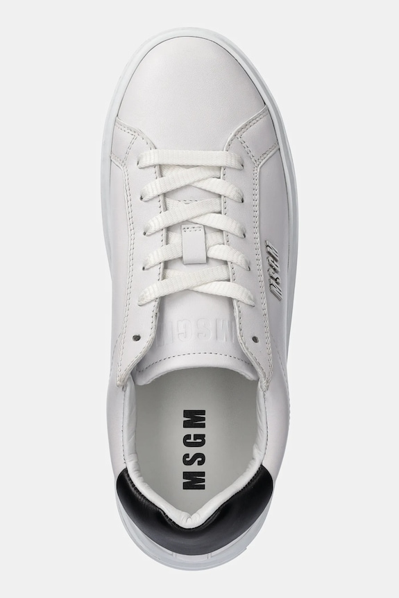 MSGM sneakersy skórzane biały 3841MDS506.787.01