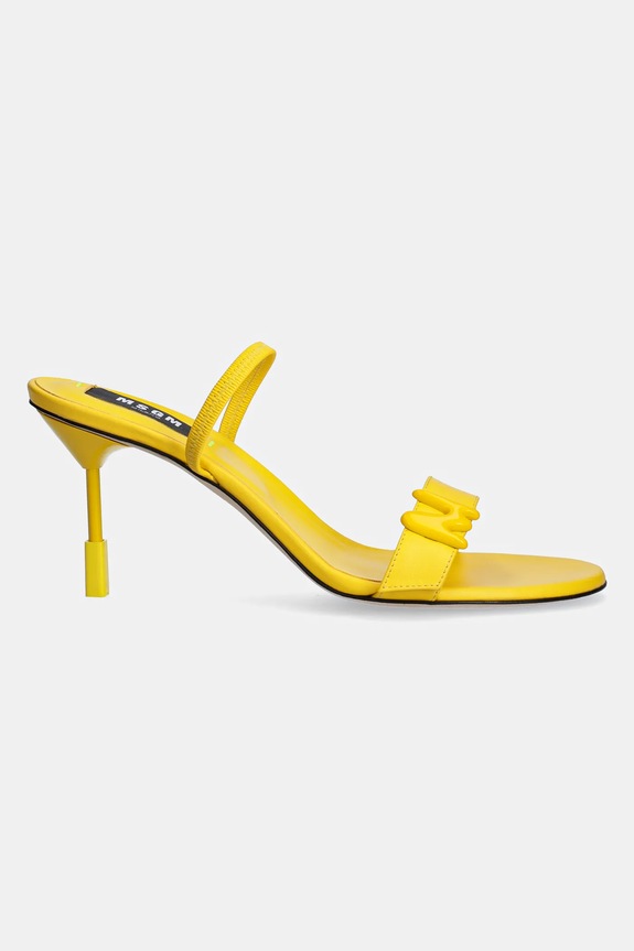 Δερμάτινα πέδιλα MSGM 3841MDS837.974.06 κίτρινο SS25