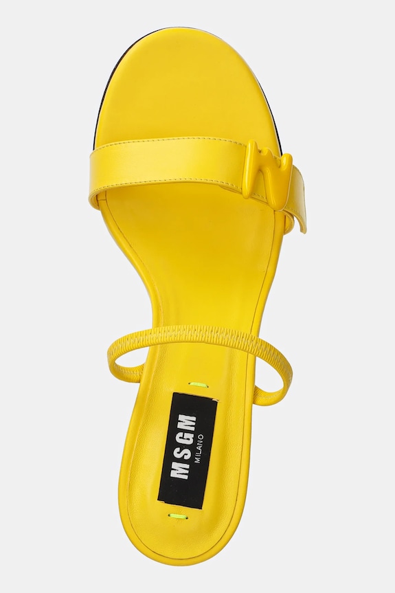 Παπούτσια Δερμάτινα πέδιλα MSGM 3841MDS837.974.06 κίτρινο