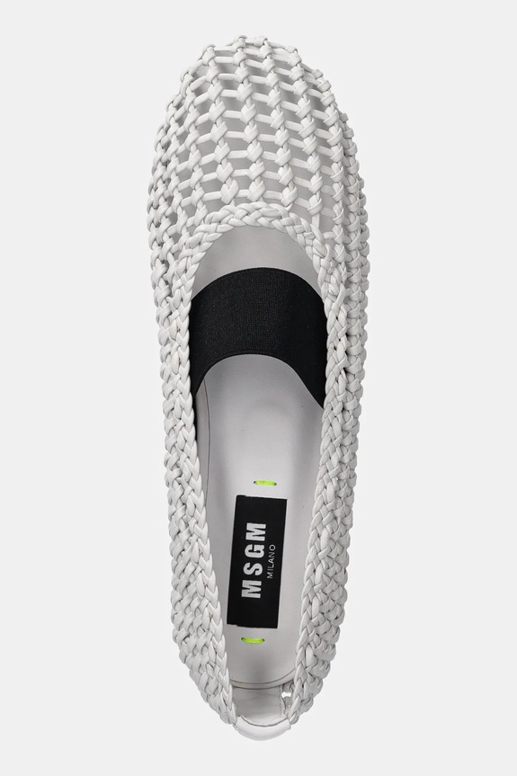 Kožne balerinke MSGM bijela 3841MDS215.887.01