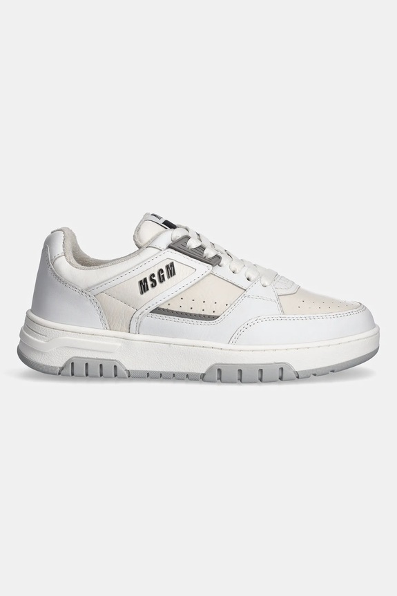 Δερμάτινα sneakers MSGM 3841MDS604.886.01 λευκό SS25