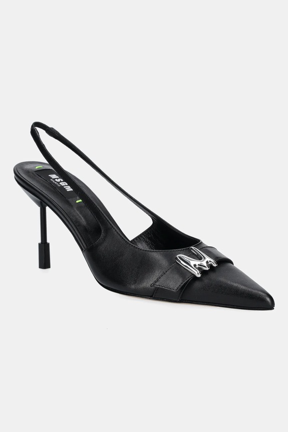 MSGM szpilki skórzane szpilka czarny 3841MDS834.974.99