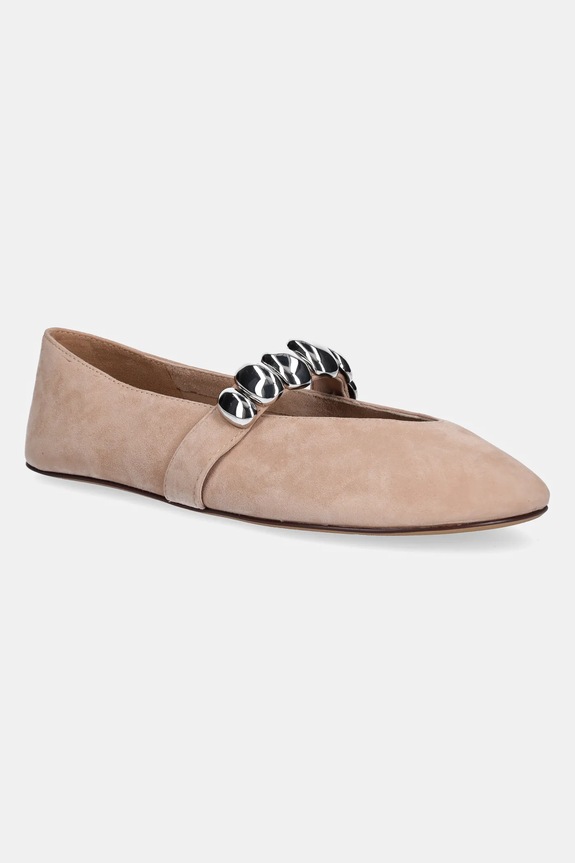 Aldo bőr balerina cipő FIGGIS textil bézs 13966732