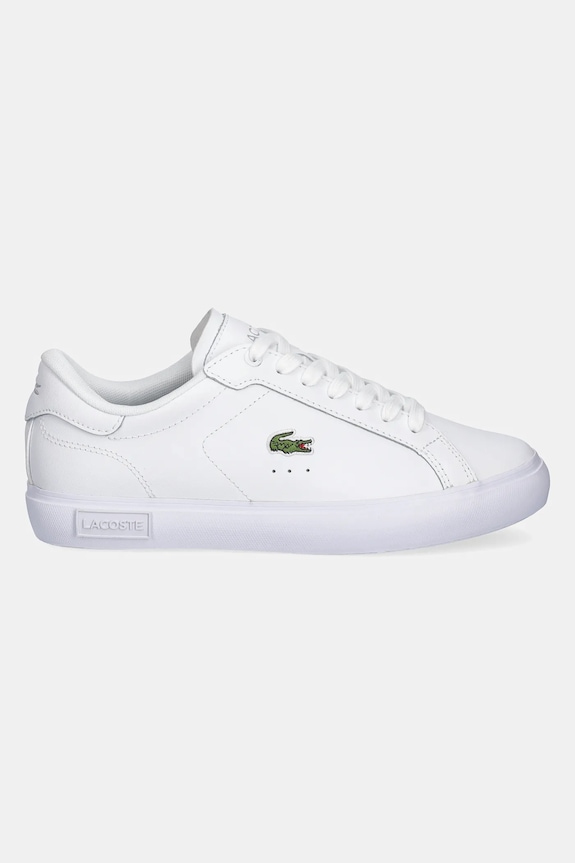 Lacoste sneakersy skórzane POWERCOURT 49SFA0086 biały SS26