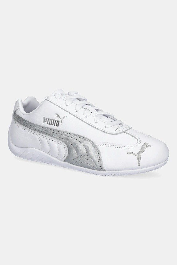 Puma sneakers din piele Speedcat LTH plată alb 401603