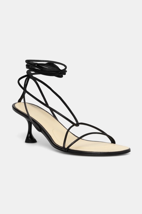 Proenza Schouler sandały skórzane Tee 5-8 cm czarny SH251014.L004A.001