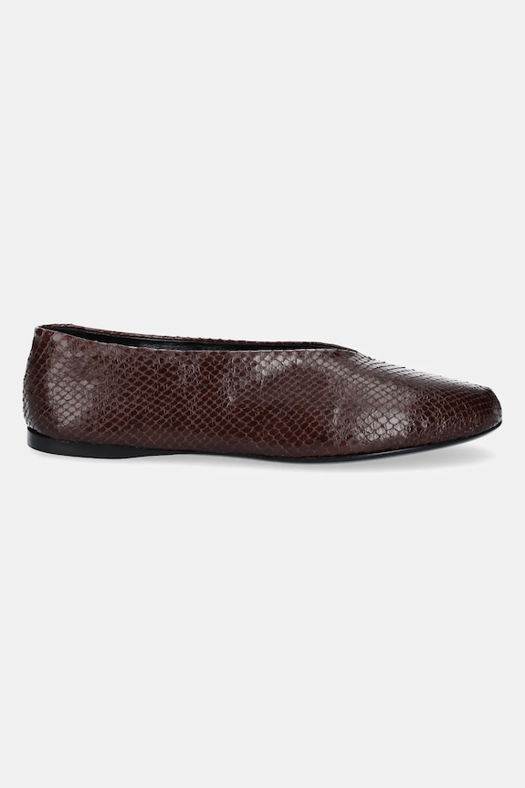 Proenza Schouler baleriny skórzane Tee SH251015B.G001FC.207 brązowy SS25