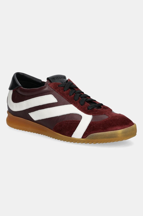 Кожаные кроссовки Proenza Schouler Track замш бордо SH251032.X001FR.963