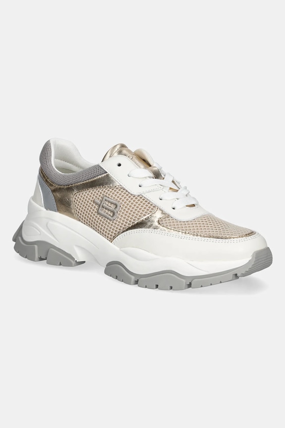 Baldinini sneakers pelle fiore beige D5BF80T1VIRE.WHOR