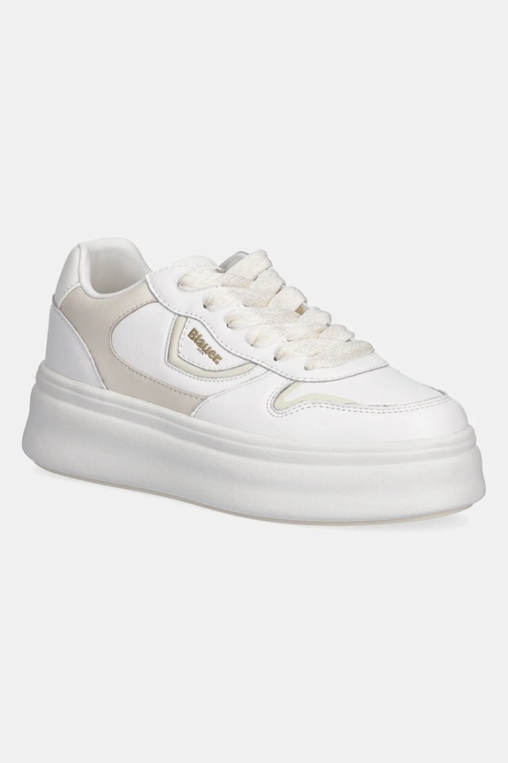 Blauer sneakers EMERY finta pelle fiore bianco S5EMERY03.LEA