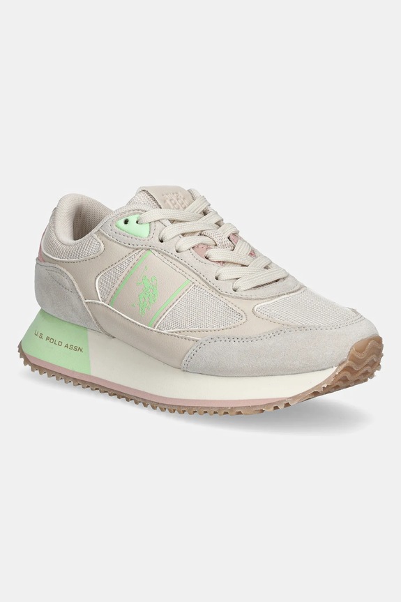 U.S. Polo Assn. Sneakersy SACHA tekstylny beżowy SACHA006W.5MS1