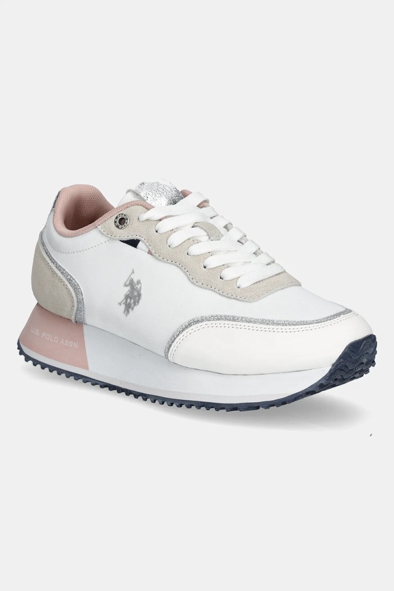 U.S. Polo Assn. Sneakersy SACHA tekstylny biały SACHA007W.5NS1