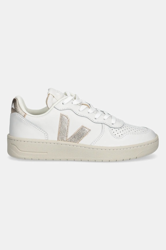 Veja sneakersy skórzane VI0220737A V-10 LEATHER VI0220737A biały SS25