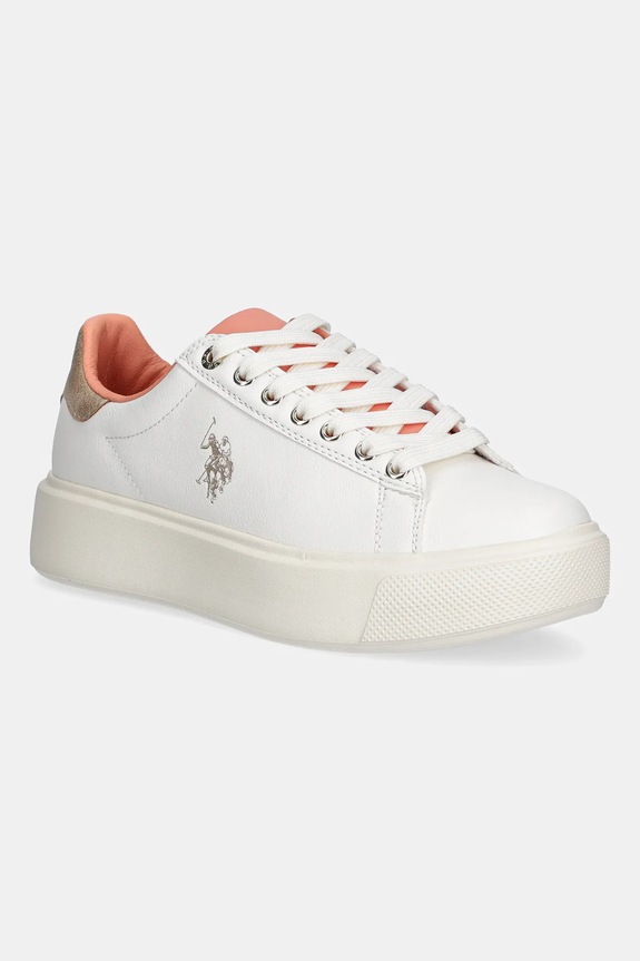 U.S. Polo Assn. Sneakersy ZABRY płaska biały ZABRY001W.5YN1