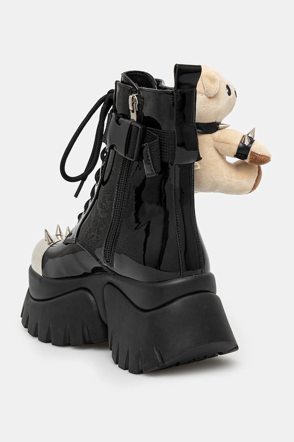 Обувки Кожени кубинки Koi Footwear EddiesTeddy черен