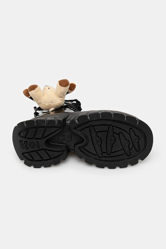Кожени кубинки Koi Footwear EddiesTeddy черен
